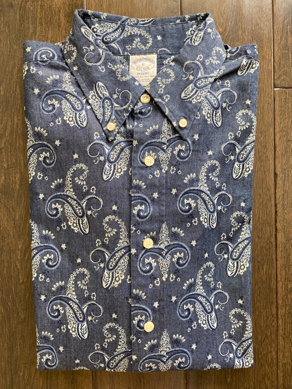 Brooks Brothers Chambray Bandana Button Down Shirt